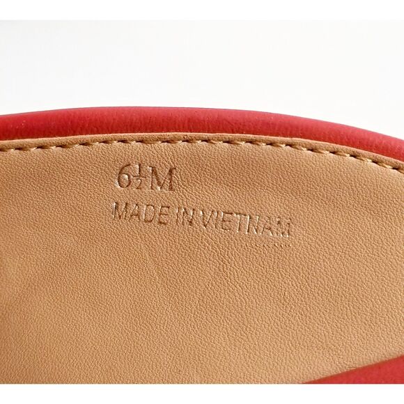 LINEA PAOLO Amy Braided Keeper Mules Red Napa Leather Sz 6.5 Slip On - Picture 8 of 12